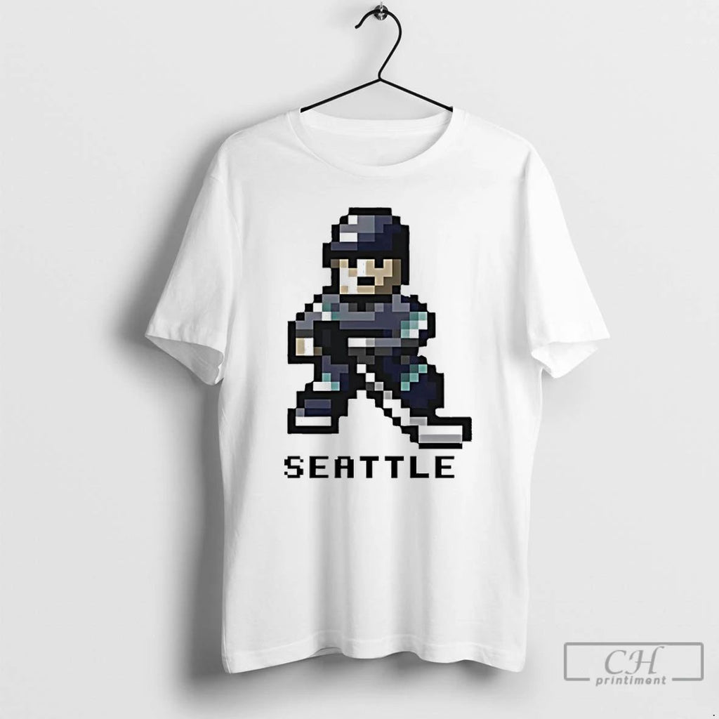 Classic Seattle Kraken Hockey 8 Bit Retro Baller T Shirts