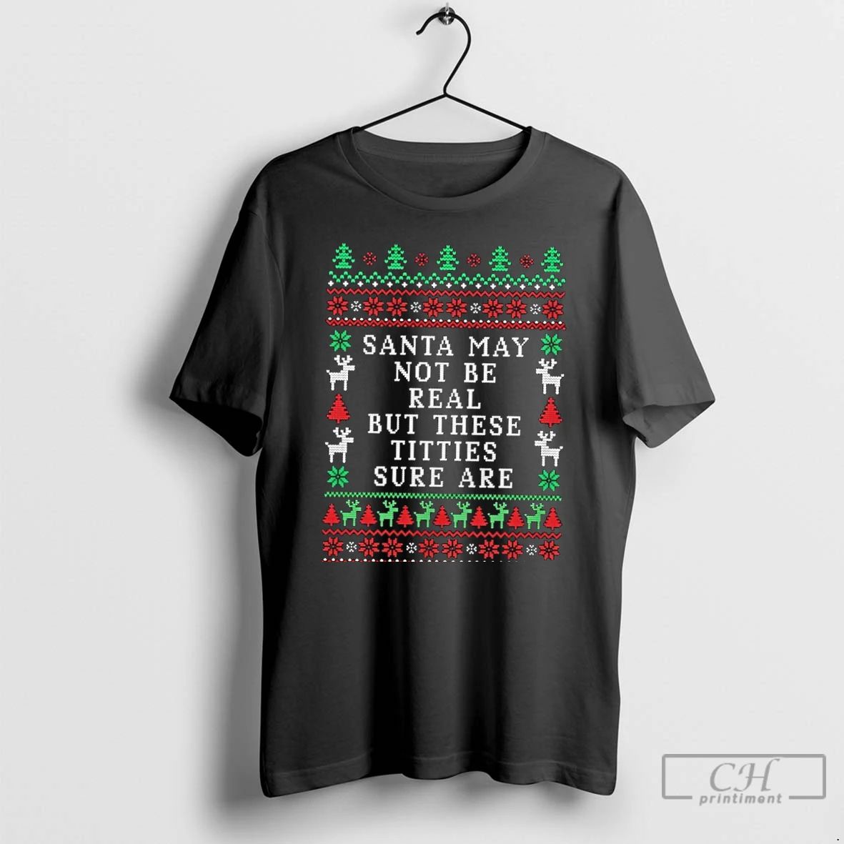 Classic Santa May Not Be Real But These Titties Sure Are Ugly Christmas Sweat
