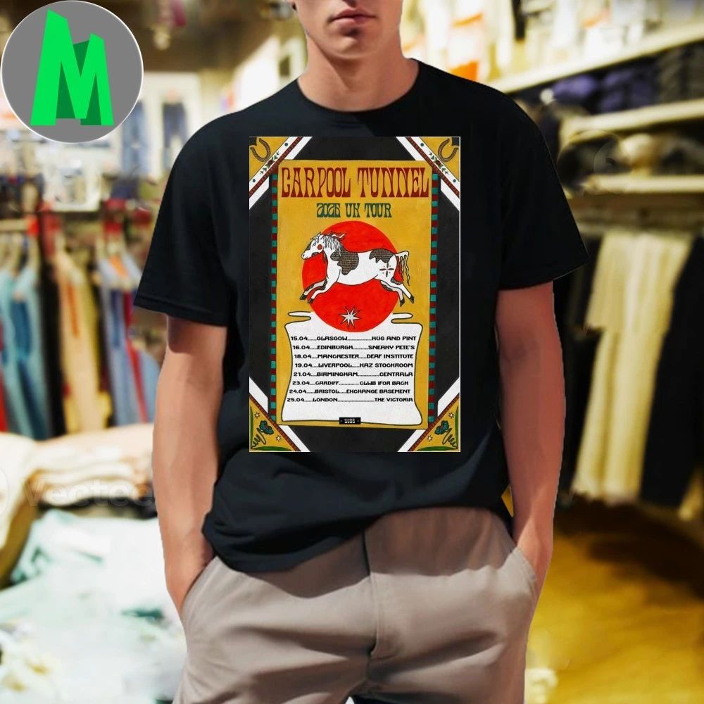 Carpool Tunnel Poster UK 2025 Shows Shirt