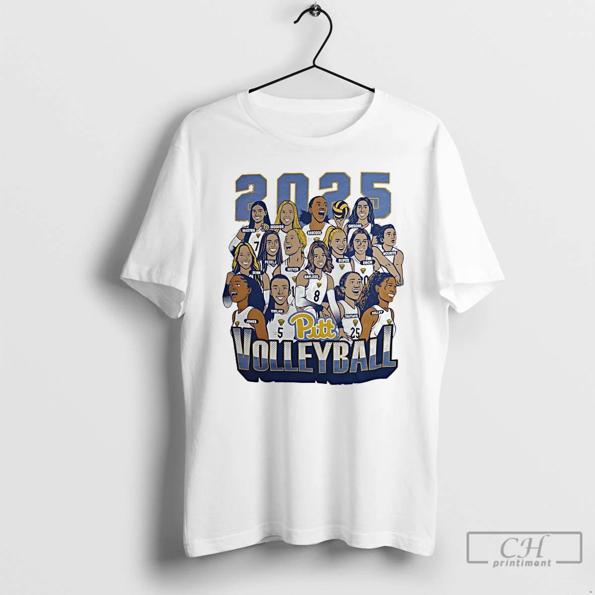 Classic Pitt Panthers Roster Caricature T Shirts
