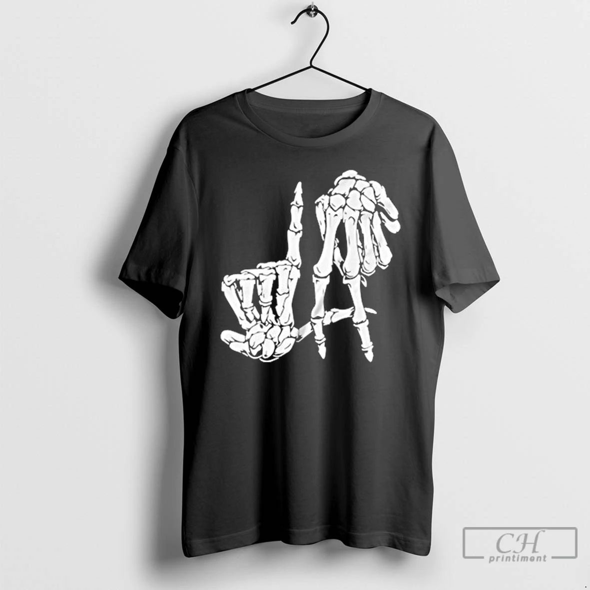 Classic Los Angeles Skeleton Hand Sign T Shirts