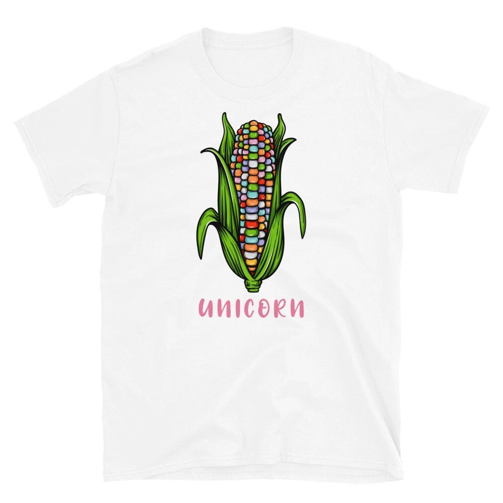 Unicorn Fantasy Rainbow Corn on the Cob Legendary Short-Sleeve Unisex T-Shirt