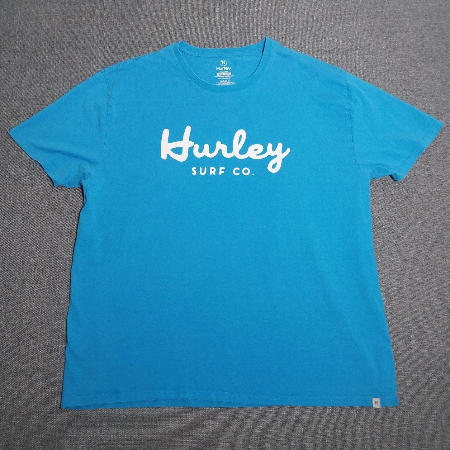 Men's Hurley Surf Co 2XL Short Sleeve T Shirt Blue