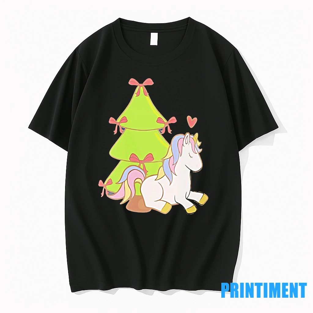 Sleeping Unicorn Christmas Tree Magic Tshirts Sweater