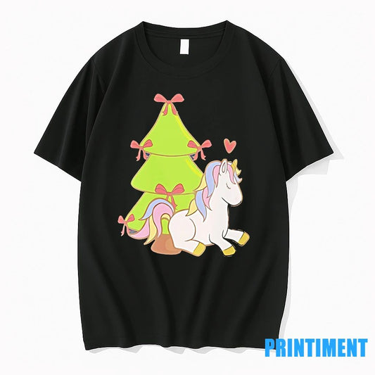 Sleeping Unicorn Christmas Tree Magic Tshirts Sweater