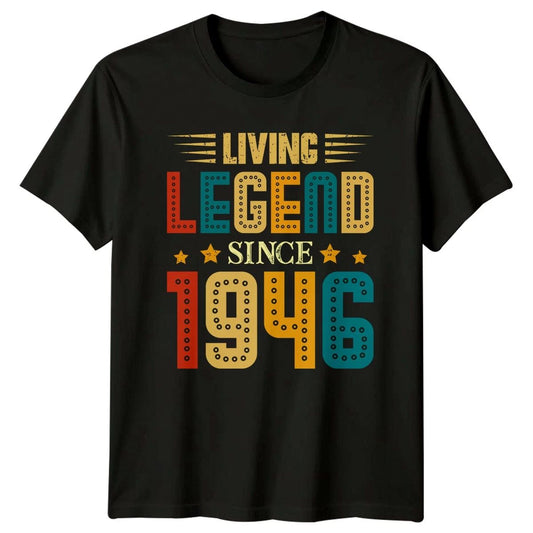 Funny Living Legend Since 1946 T-Shirt 80th Birthday Gift For Him And Her