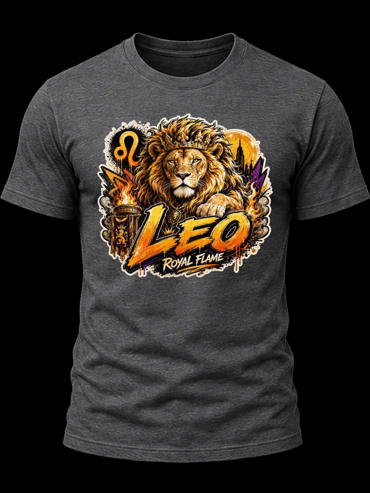 Leo Royal Flame Zodiac Shirt
