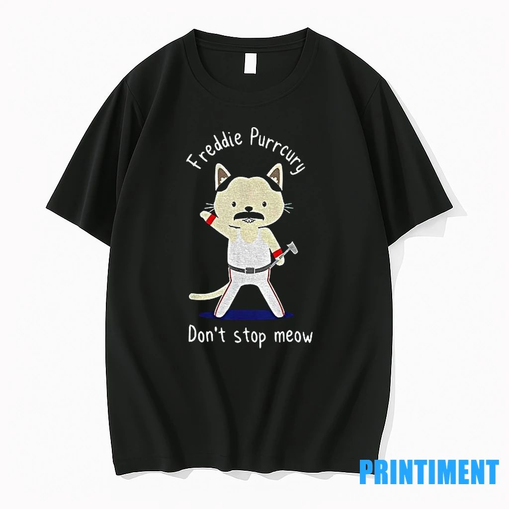 Freddie Purrcury Cat Dont Stop Meow Cartoon Tshirts Sweater