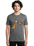 Flame-Breathing-Giraffe Mens Graphic Tee, 100% Cotton, Casual Summer Wear