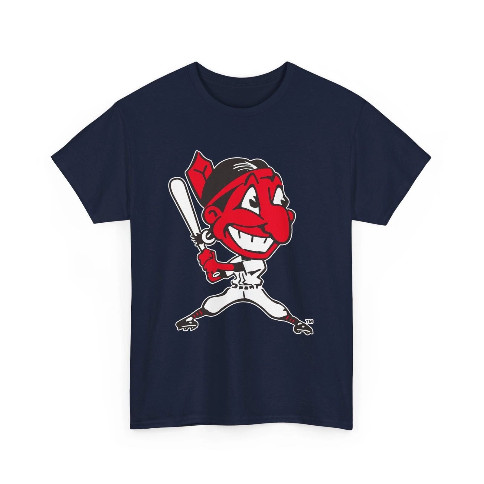 Cleveland Indians 1946 Chief Wahoo Printed T-Shirt Classic Baseball Collectible