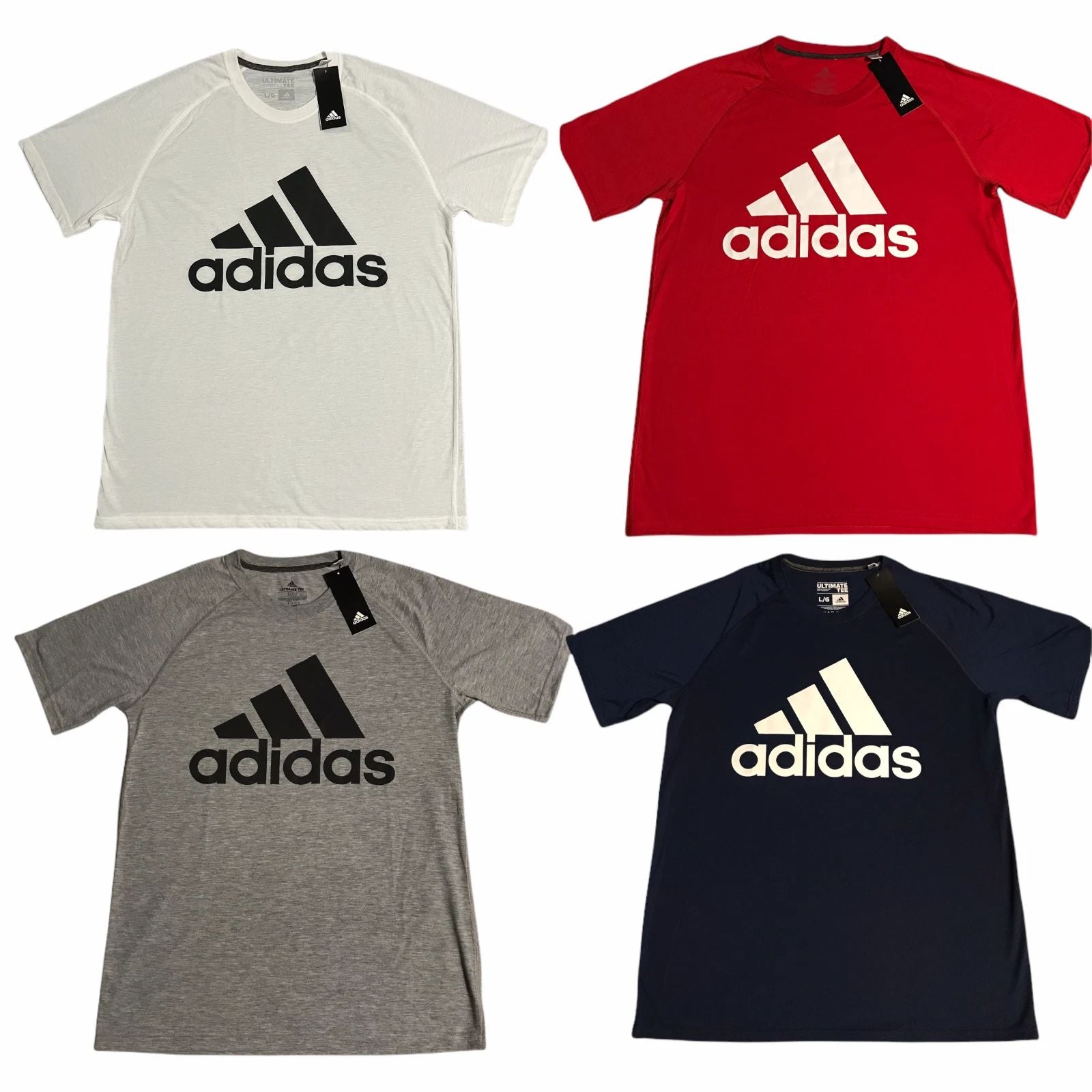 Adidas Men's Ultimate Graphic T-Shirt Size M-XL Black Navy Blue White Gray