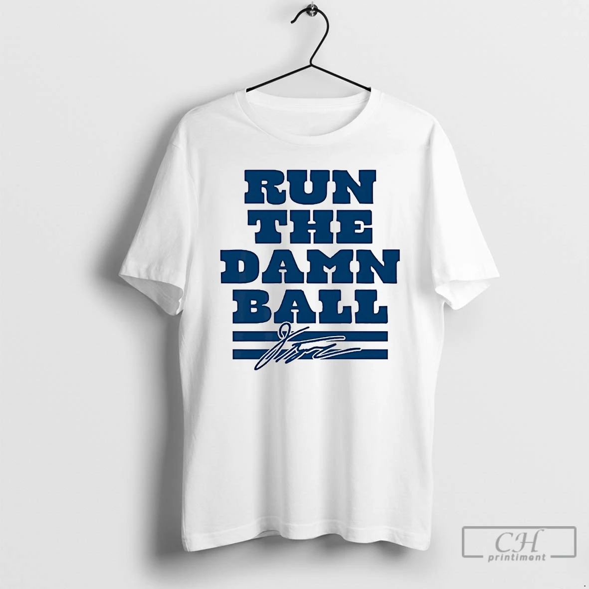 Classic Jonathan Taylor Run The Damn Ball Signature T Shirts