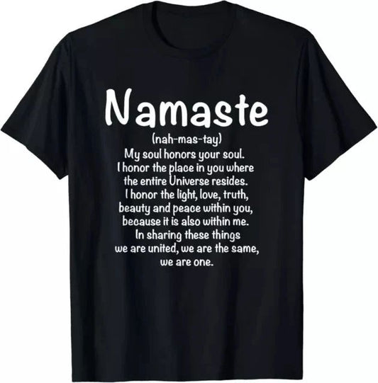 Namaste Definition Yoga Meditation Buddhist Gift Tees S-3XL