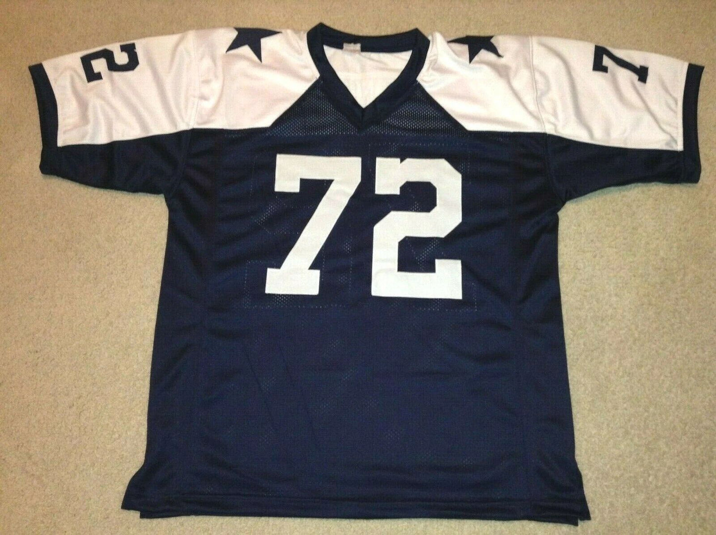 Custom Ed Too Tall Jones Thanks Mesh Football Jersey