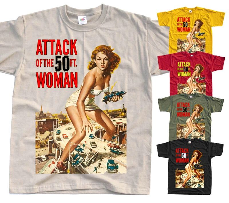 Attack of the 50 Foot Woman V1 1958 T SHIRT TEE Horror beige black  S-5XL