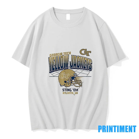 Georgia Tech Yellow Jackets Football Helmet Grid Sting Em Atlanta Ga Tshirts Sweater