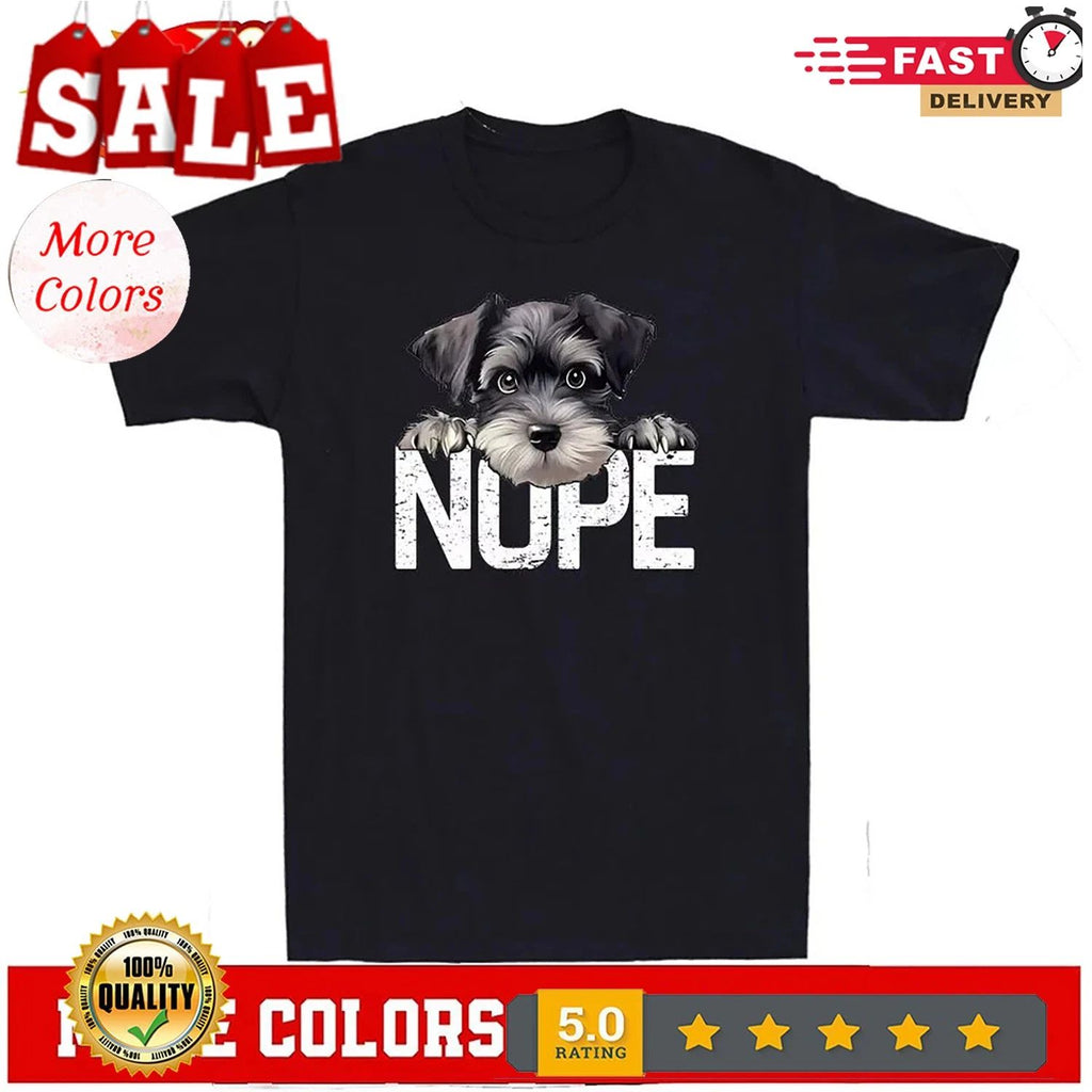 Nope Lazy Miniature Schnauzer Dog Lover - Schnauzer Dad Gift Men's T-Shirt