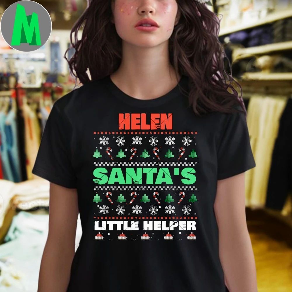 Helen Santa’s Little Helper Helen Christmas Name T-Shirt