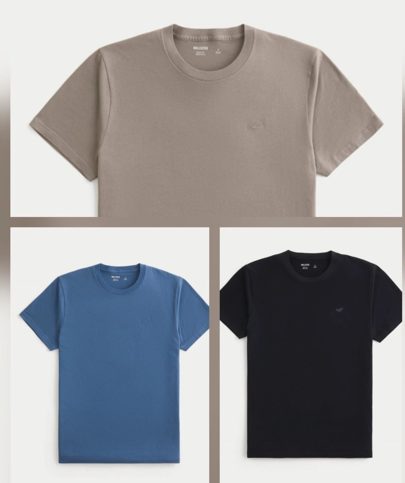 HOLLISTER T-SHIRT MEN'S MEDIUM & LARGE 100% COTTON NEW ICON