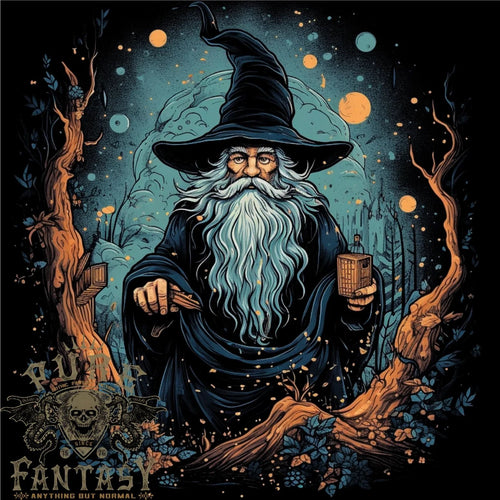 A Wise Old Wizard Fantasy Mens Cotton T-Shirt Tee Top