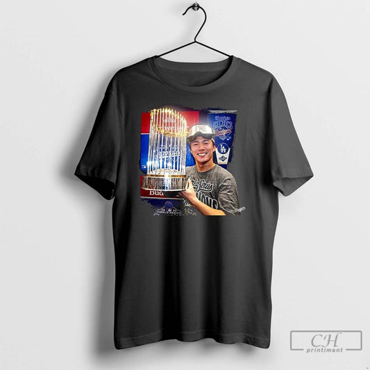 Classic Yoshinobu Yamamoto Los Angeles Dodgers World Series 2025 Champions Trophy