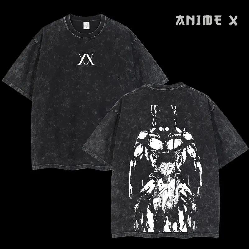 Retro Heavy Limited Gon Freecss Hunter X Hunter Dark Anime Streetwear T-Shirt