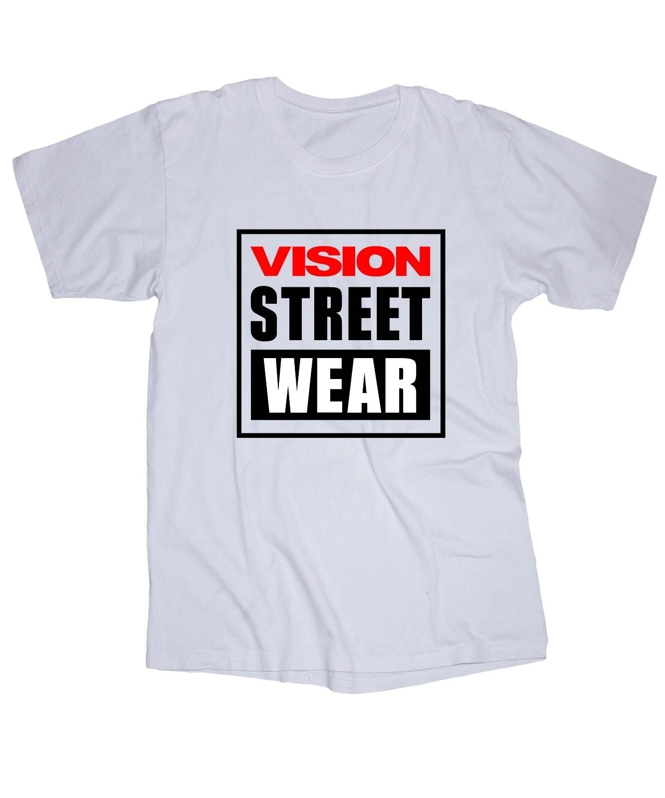 Vision Street Wear logo Skateboarding California Repo 80's surf white T-shirt