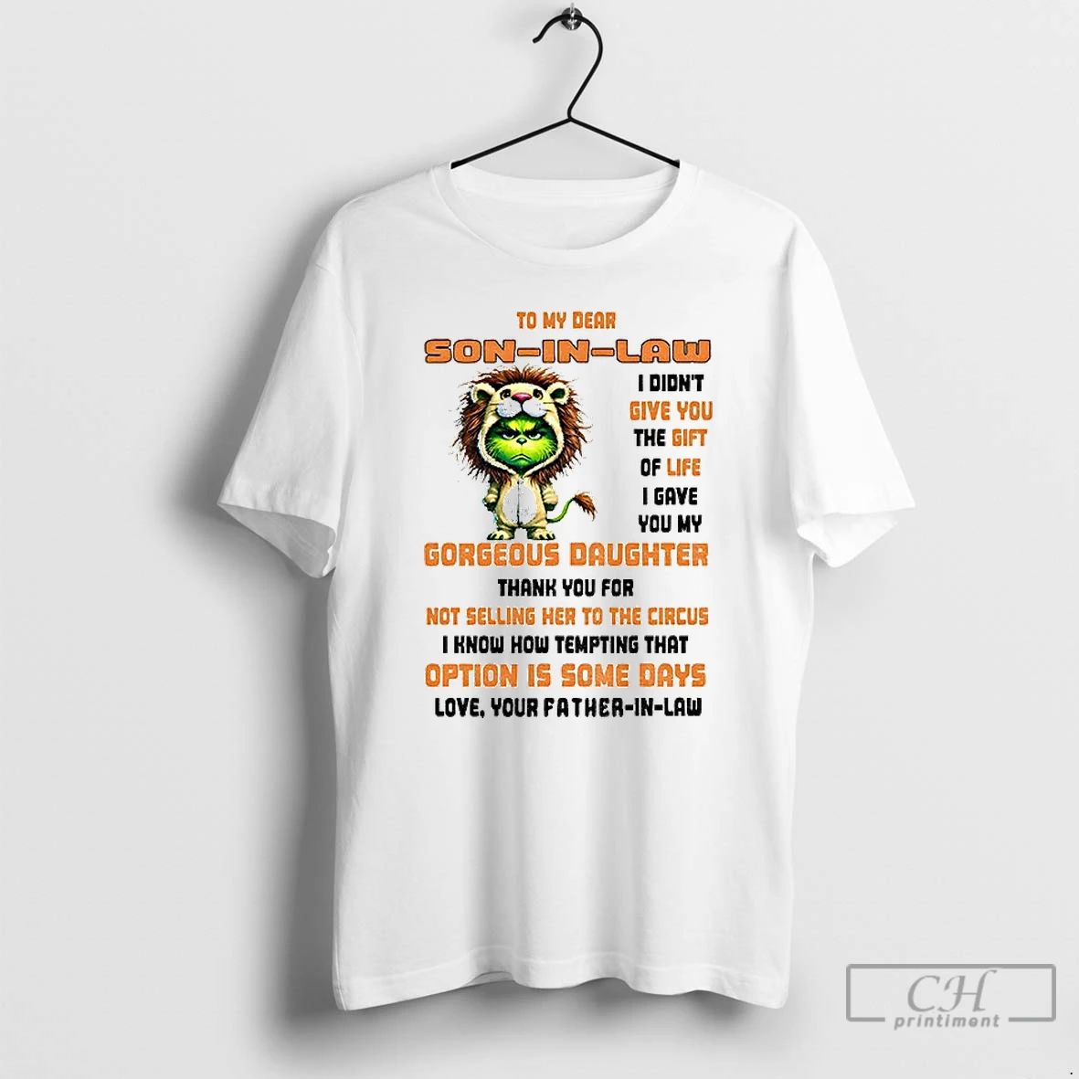 Classic Grinch Tiger To My Dear Son In Law I Didnt Give You The Gift