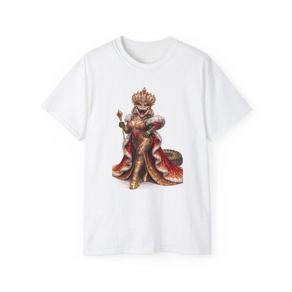 Regal Snake King T-Shirt | Fantasy Serpent Monarch Illustration