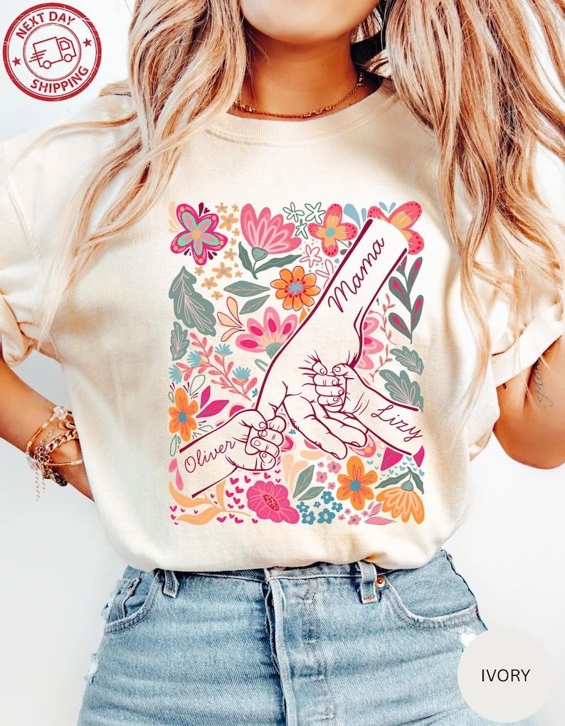 Boho Flower Custom Mom Comfort Tee
