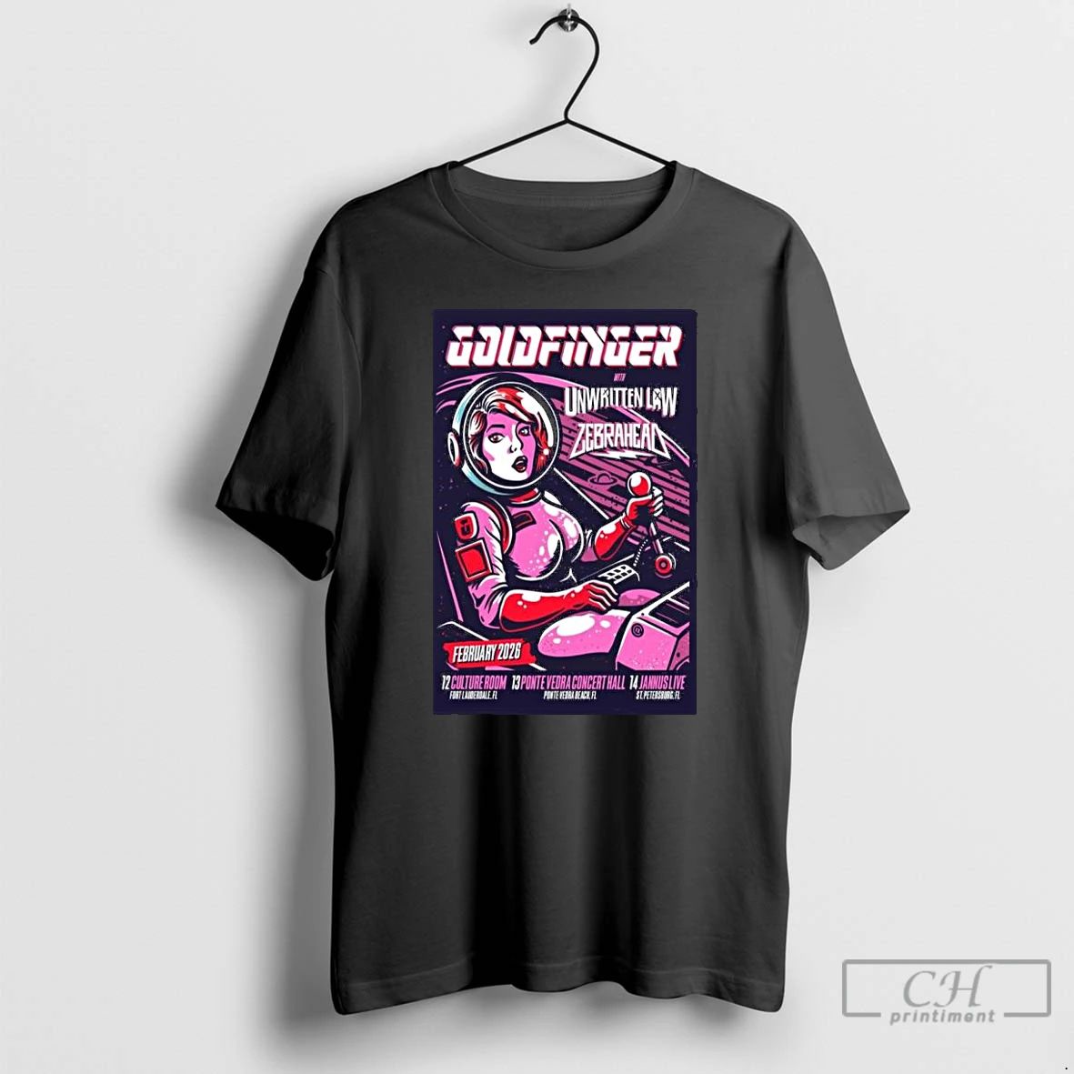 Classic Goldfinger With Unwritten Law Zebrahead February 12 14 2026 Concert Long Sleve T Shirts