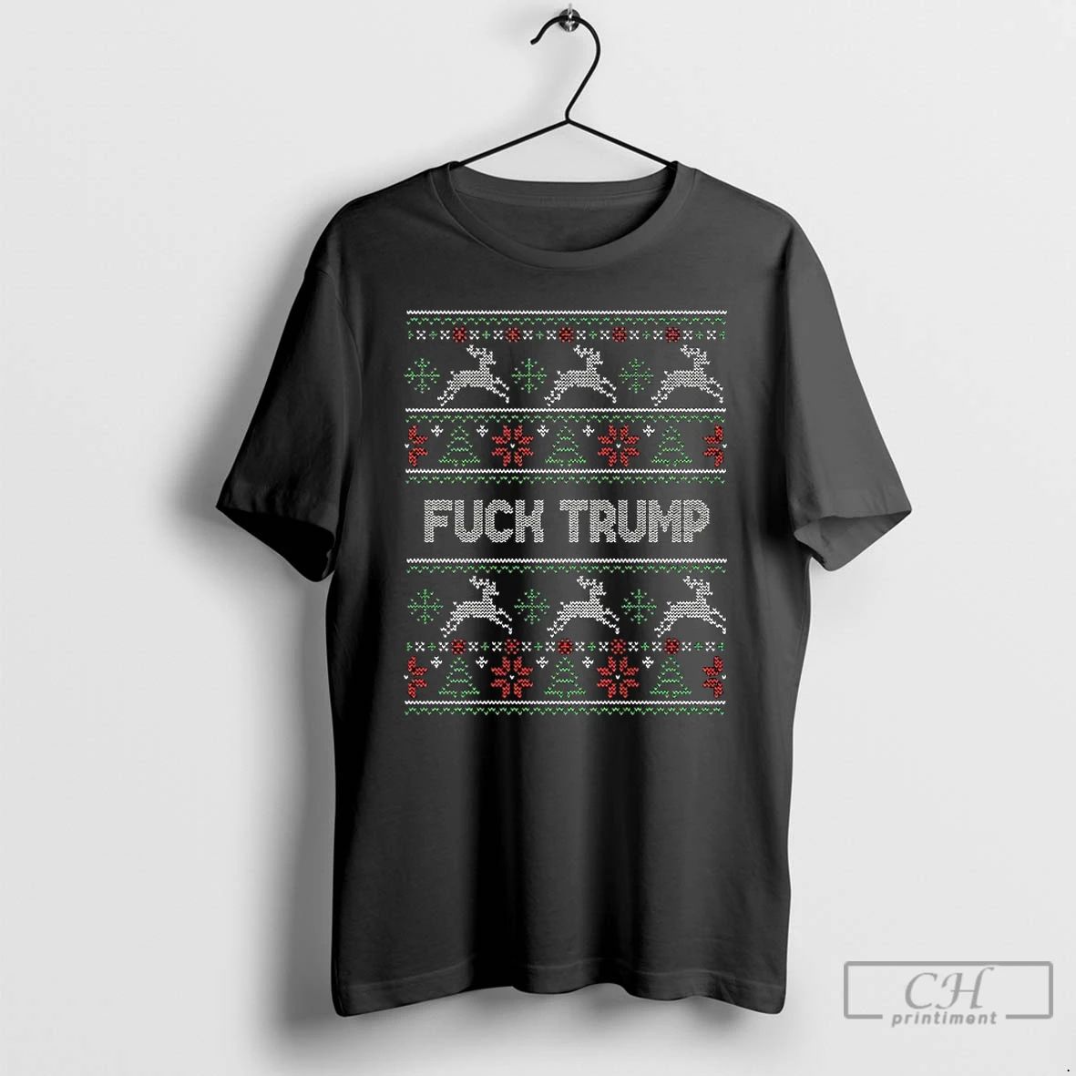 Premium Fuck Trump Anti Trump Ugly Christmas T Shirts