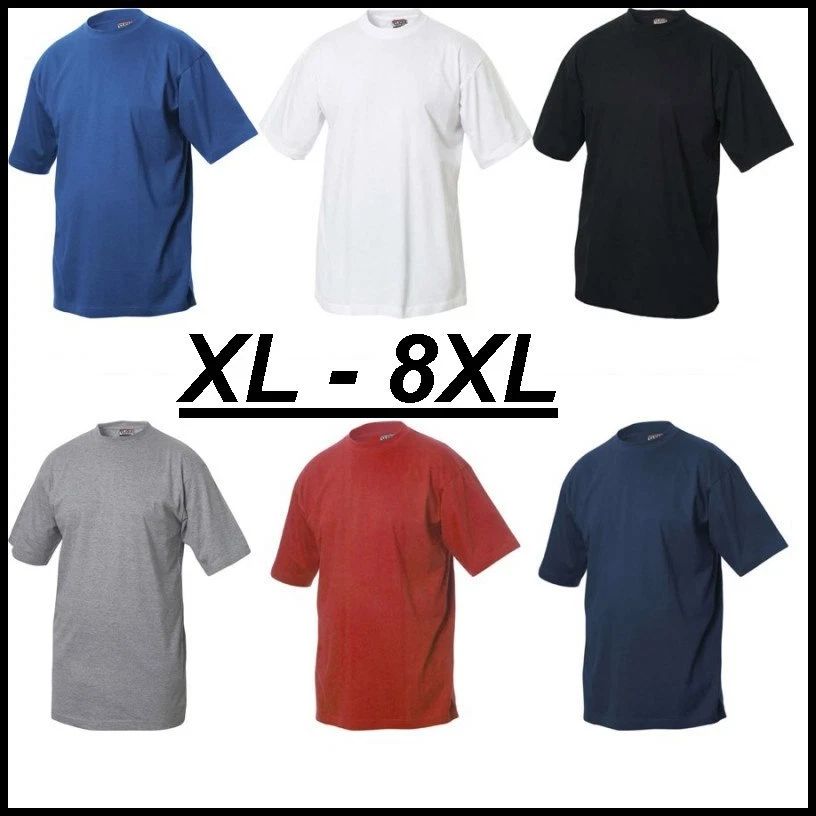 Plus Size Mens Jersey T-Shirt Cotton Big Size Over Size no Maxfort