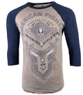 AMERICAN FIGHTER Men's T-Shirt BOULDER RAGLAN Athletic Biker MMA S-3XL