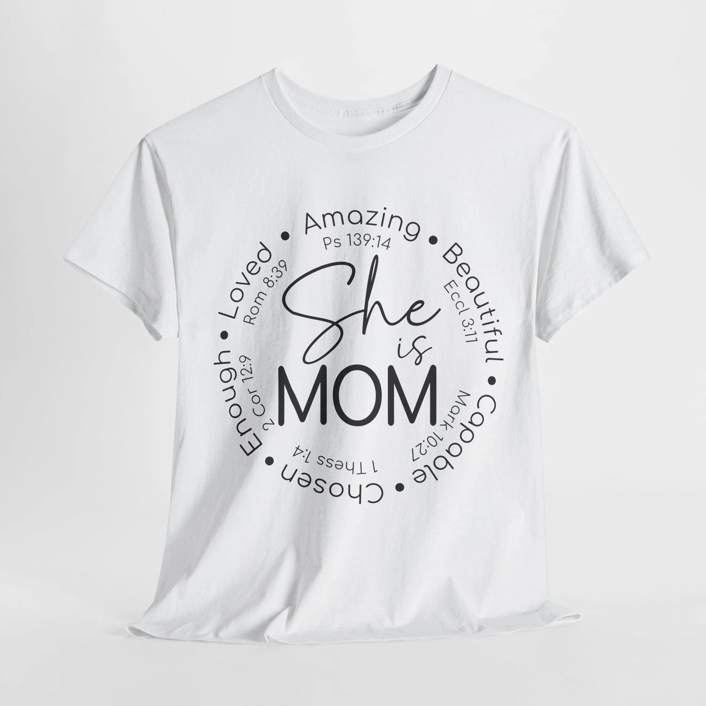 She Is Mom Circle Layout T-Shirt | Trendy Mother Tee | Cute Gift Idea for Moms