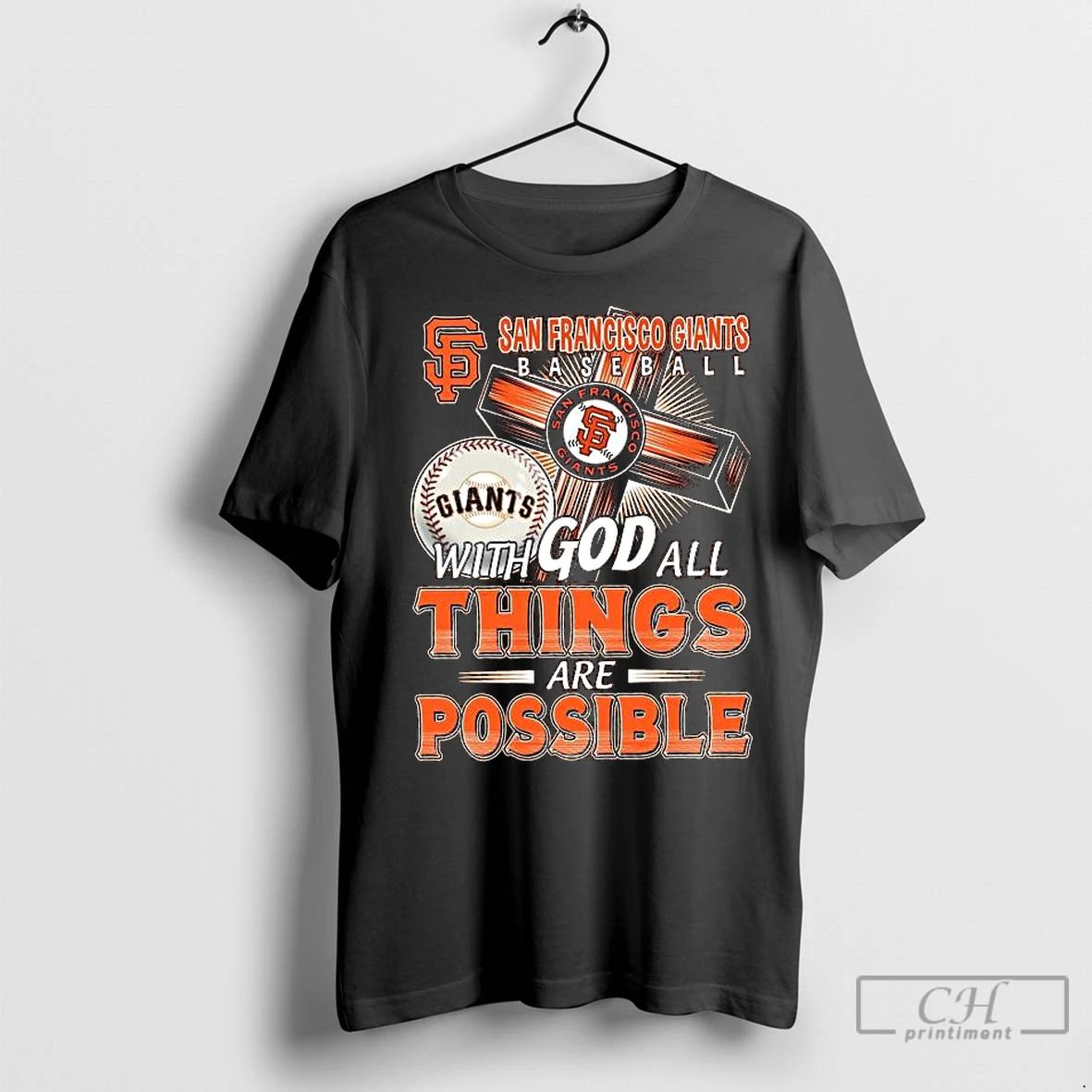 Classic San Francisco Giants Baseball With God All Things Are Possible 2025 Long Sleve