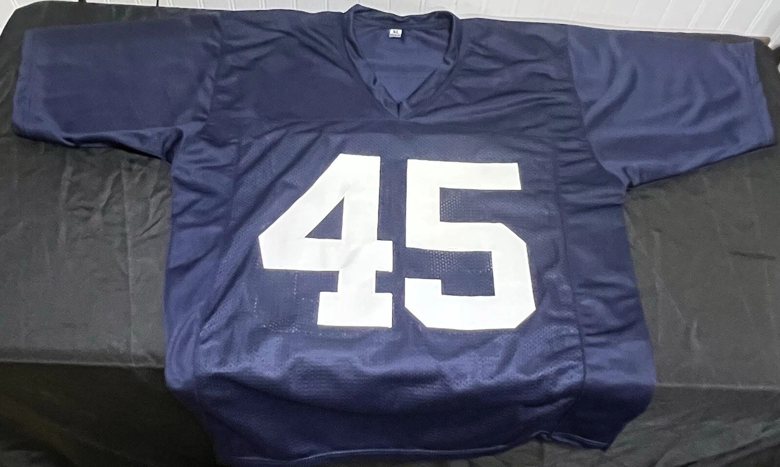 Rudy Ruettiger Signed Blue Custom Jersey ND Fighting Irish JSA
