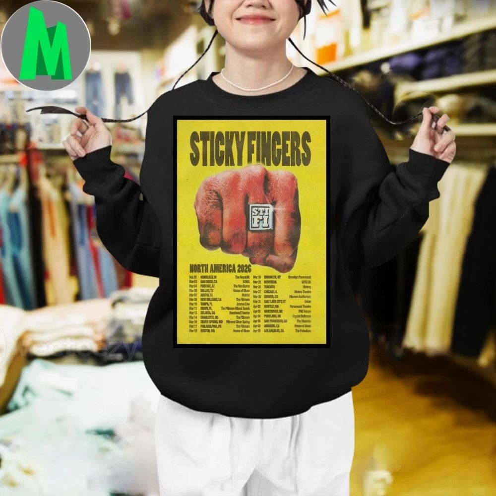 Original Sticky Fingers North America 2026 Tour Poster Shirt