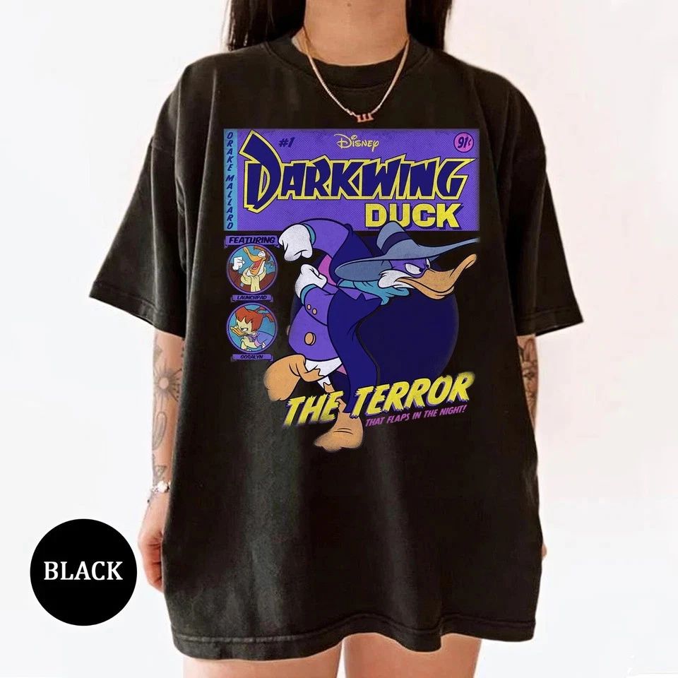 Darkwing Duck Funny The Terror Vintage Unisex Adult T-shirt S-5XL