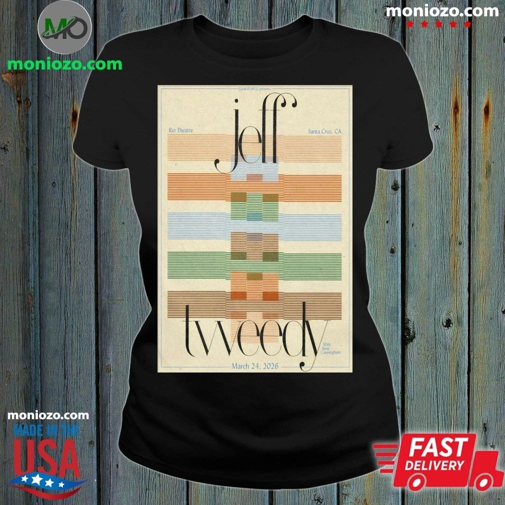 Original Jeff Tweedy Santa Cruz CA 3 24 2026 Poster Shirt