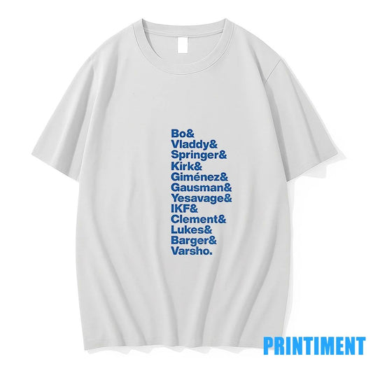 Bo Vladdy Springer Kirk Gimenez Gausman Yesavage Ikf Lukes Clement Toronto Blue Jays Players Tshirts