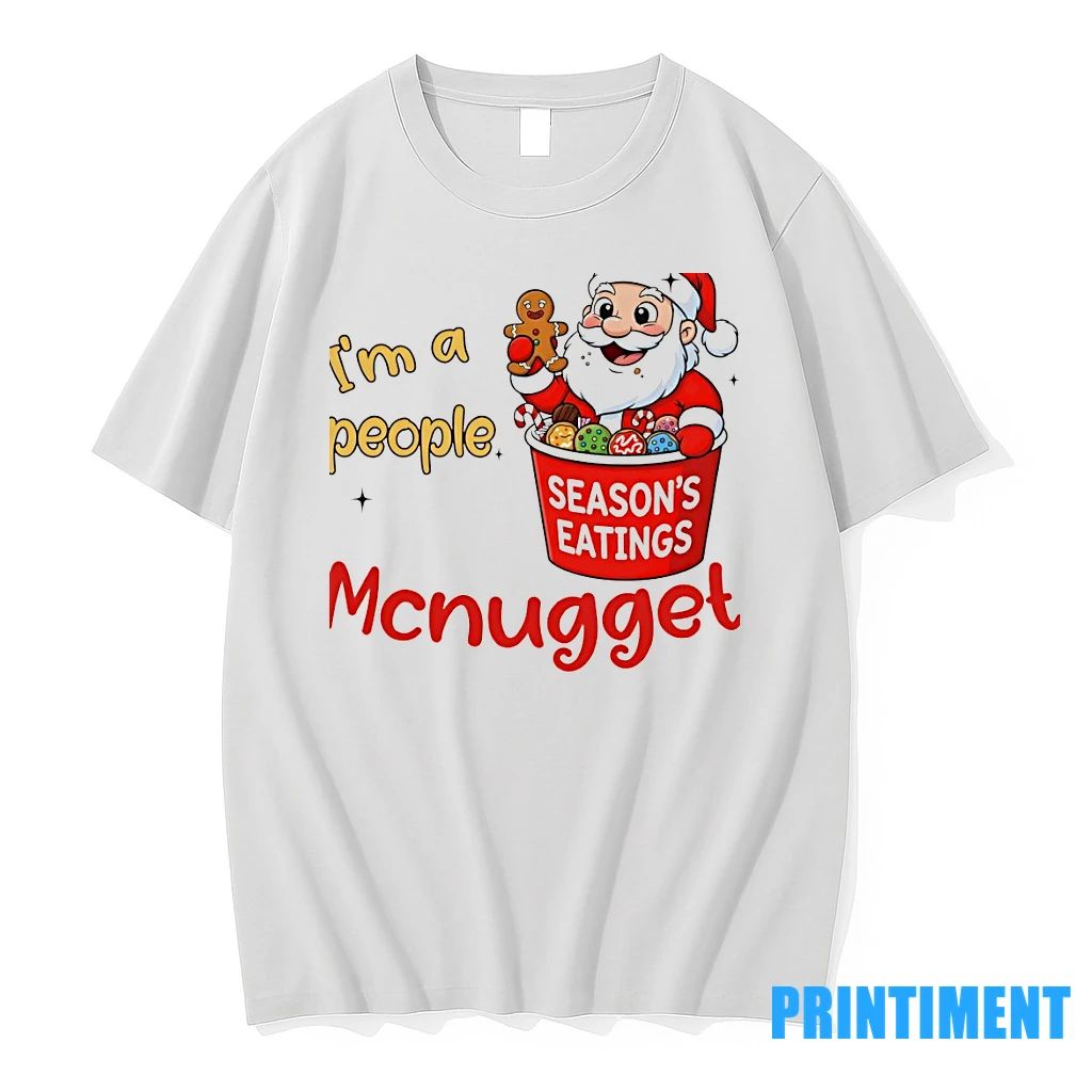Santa Claus Seasons Eatings Im Not Short Im A People Mcnugget Christmas Tshirts Sweater