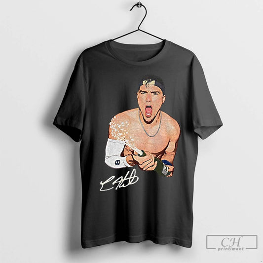 Classic Kike Hernandez Shirtless Champions Celebration Los Angeles Dodgers Mlb World Series Signature