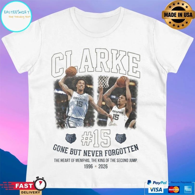Rest In Peace Brandon Clarke 1996-2026 In Loving Memory Gone But Never Forgotten The Heart Of Memphis The King Of The Second Jump 1996-2026 T-shirt