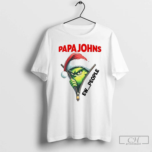 Classic Grinch Papa Johns Ew People Christmas T Shirts