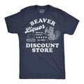 Mens Funny T Shirts Beaver Liquor Discount Store Sarcastic Adult Joke Graphic