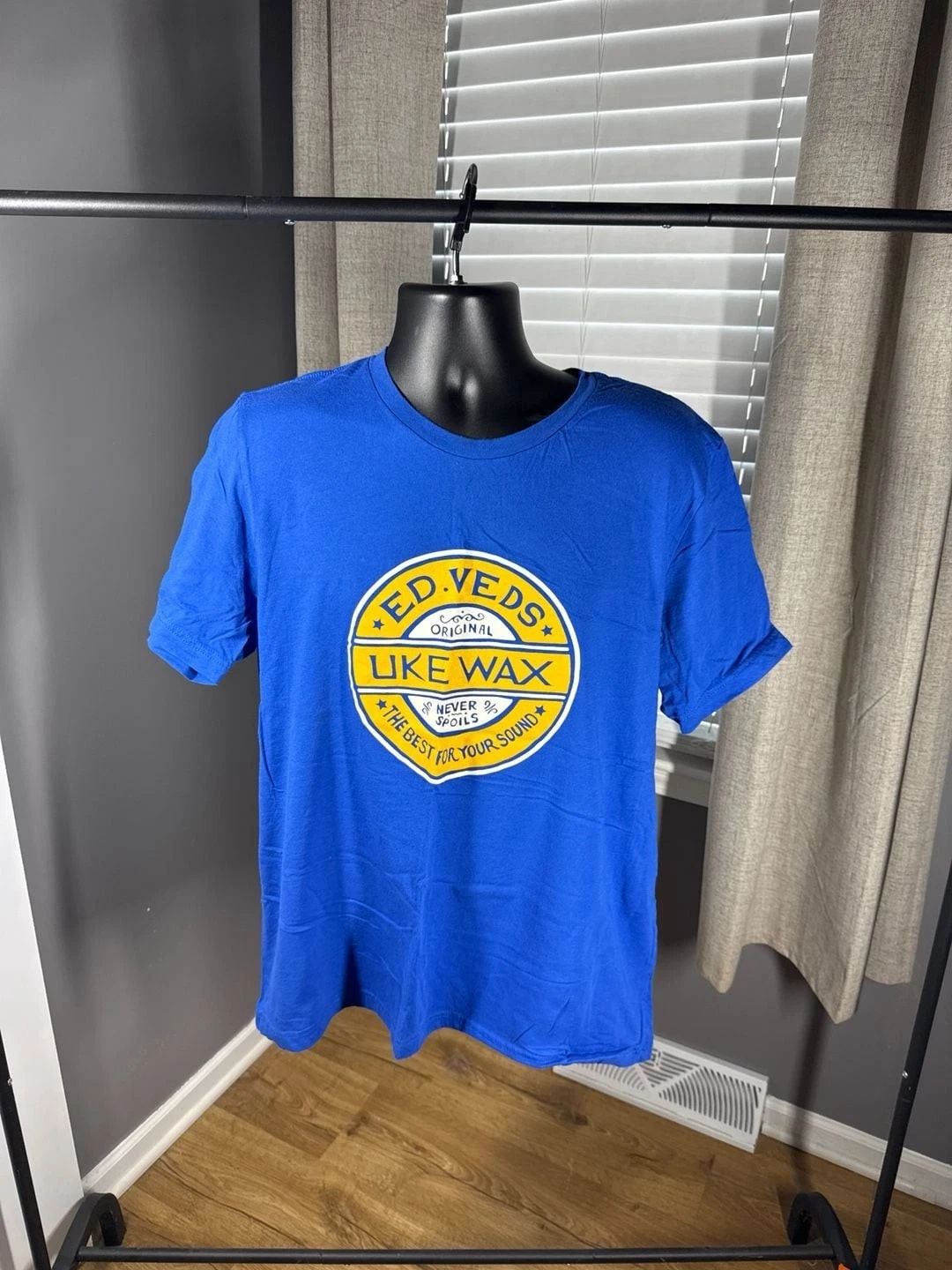 Eddie Vedder Uke Wax Pearl Jam Tour T-Shirt Blue Size XL