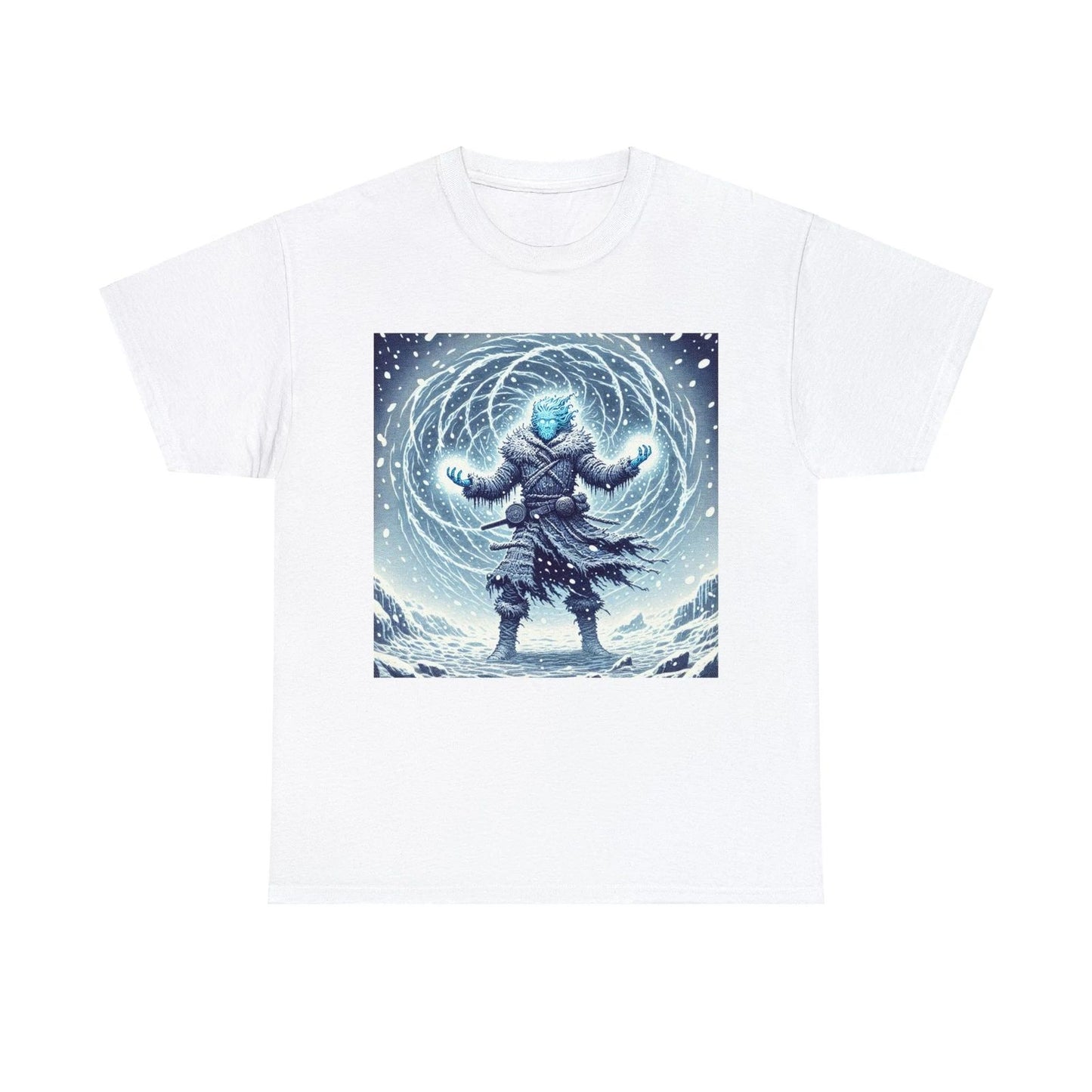Unisex Adult T Shirt Frost Weaver Spellcaster Winter Fantasy Scary Snow Monster