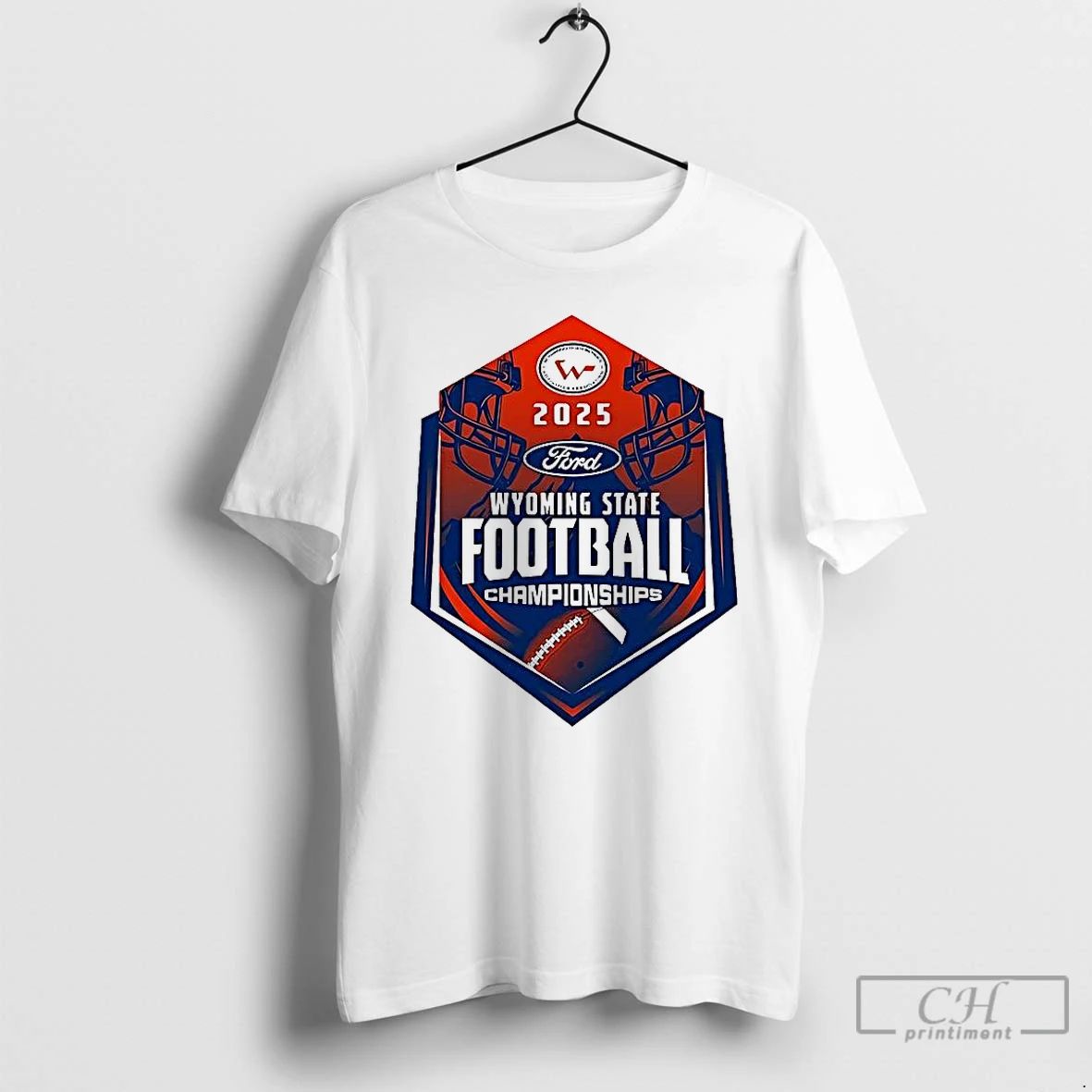 Premium Wyoming State Football Activities Association 2025 Championship Logo T Shirts