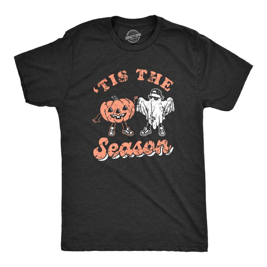 Mens Tis The Season T Shirt Funny Spooky Halloween Costume Lovers Tee for Guys